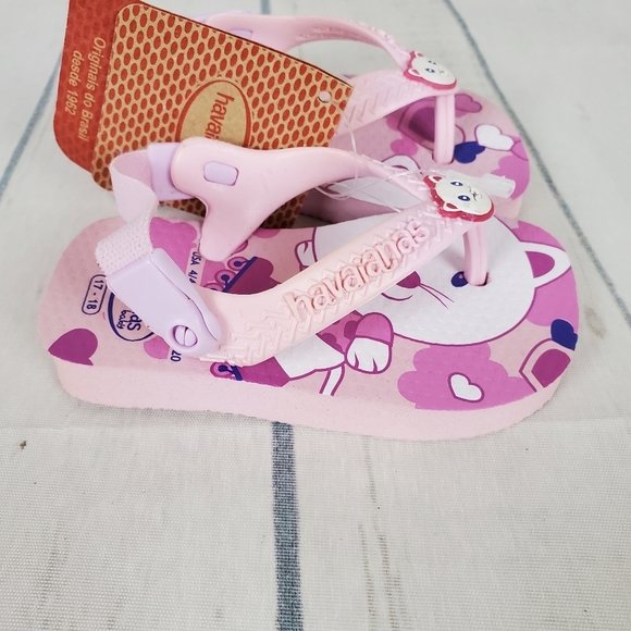 2/$25 Havaianas Brasil Kitty Sandals Pink  Size 4/5C - Picture 4 of 12